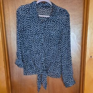 Zac & Rachel Black and White Button Down Shirt